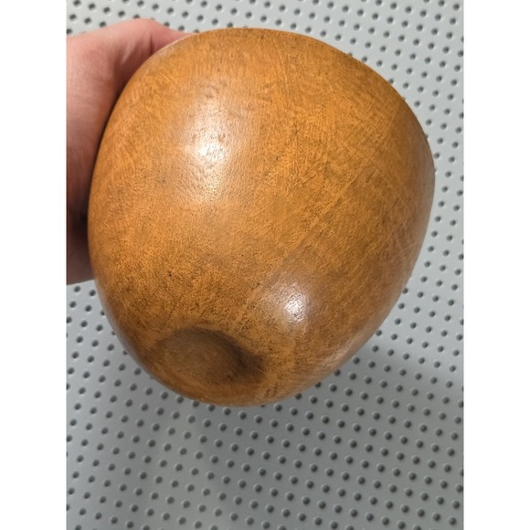 Acorn Carved Wooden Container 8 inch With Lid Canister Nature Inspired Decor EUC - Picture 8 of 8